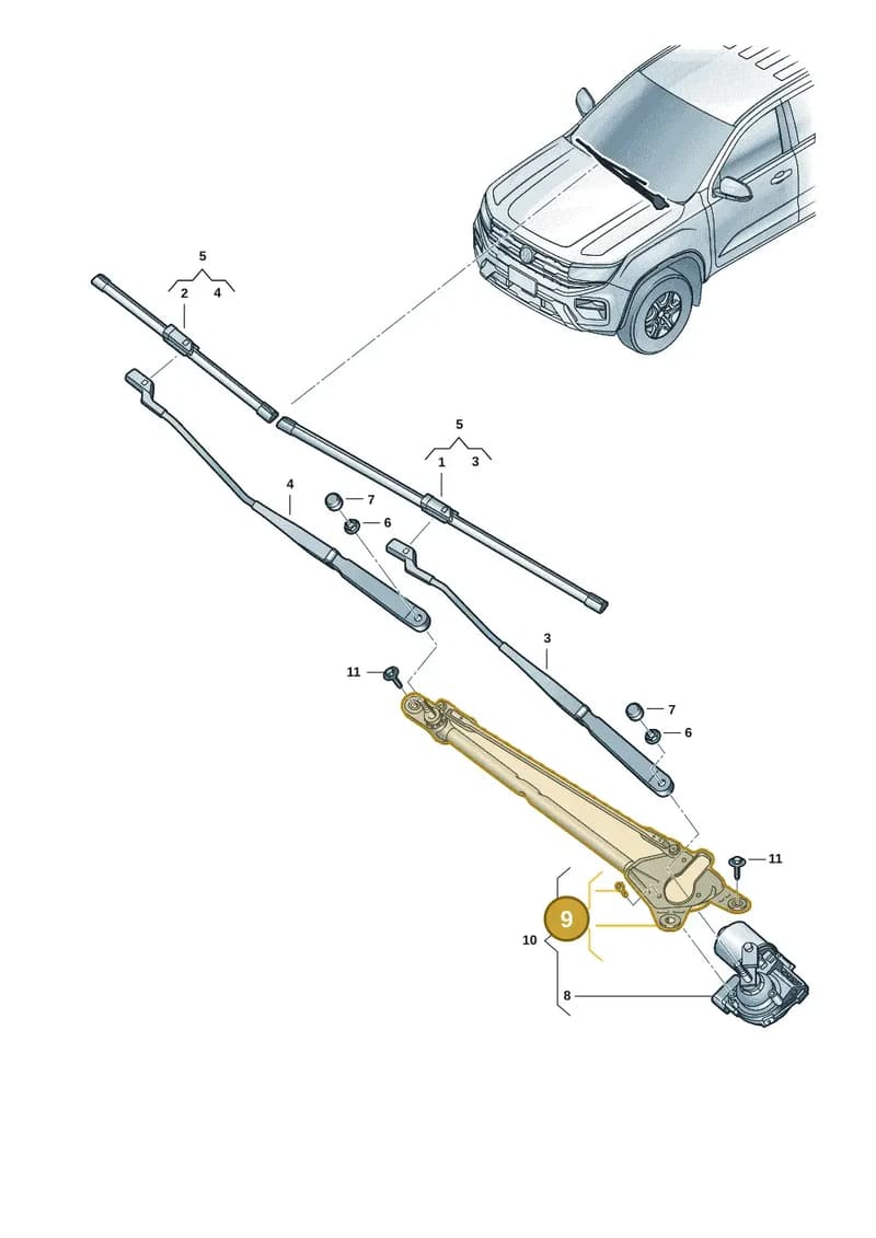 2HJ955602 — Volkswagen Amarok (2022-2025) diagram 2hb955000, position 9