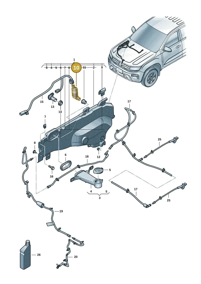 2HJ955647 — Volkswagen Amarok (2022-2025) diagram 2hb955100, position 10