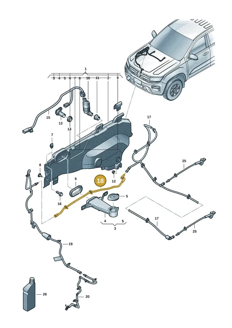 2HJ955663 — Volkswagen Amarok (2022-2025) diagram 2hb955100, position 18
