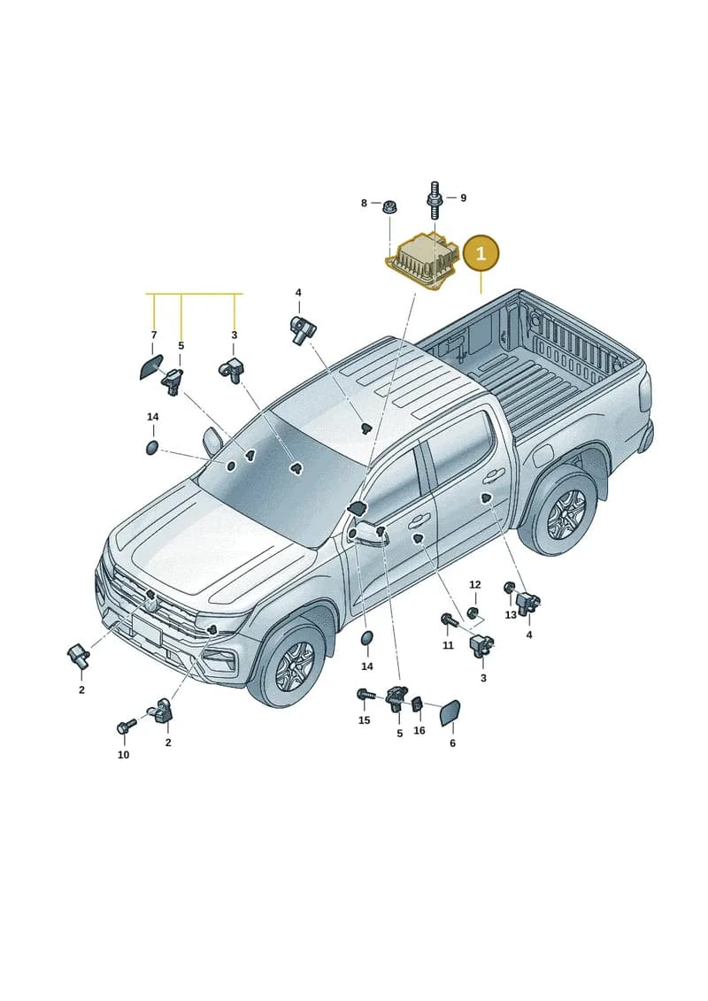 2HJ959403H — Volkswagen Amarok (2022-2025) diagram 2hb959600, position 1