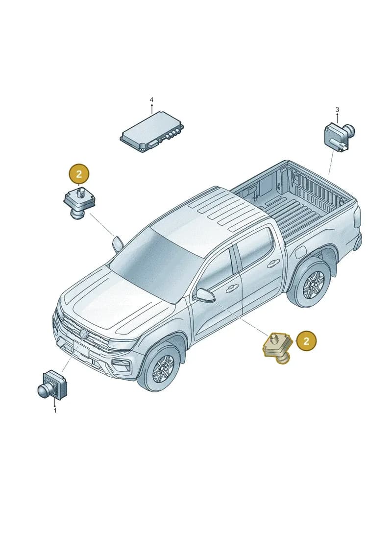 2HJ980543A — Volkswagen Amarok (2022-2025) diagram 2hb907125, position 2