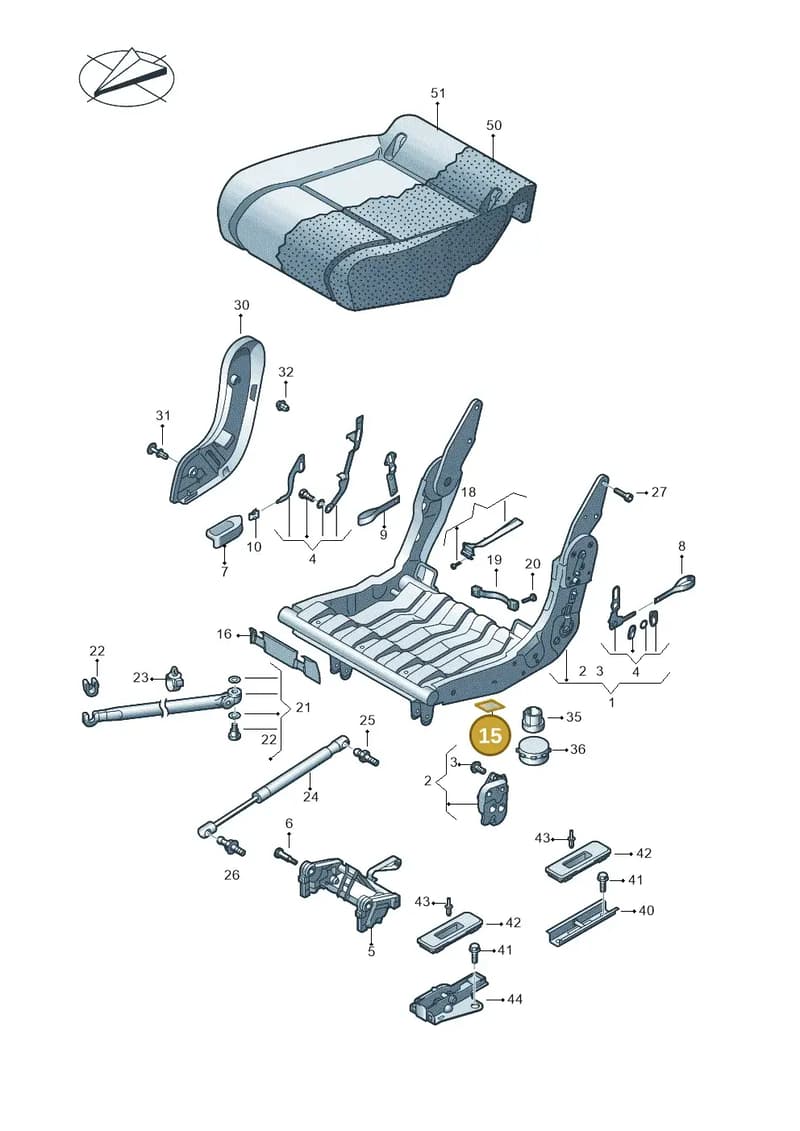 2K0010411D — Volkswagen Caddy Maxi Kombi (2010-2015) diagram 690883300, position 15