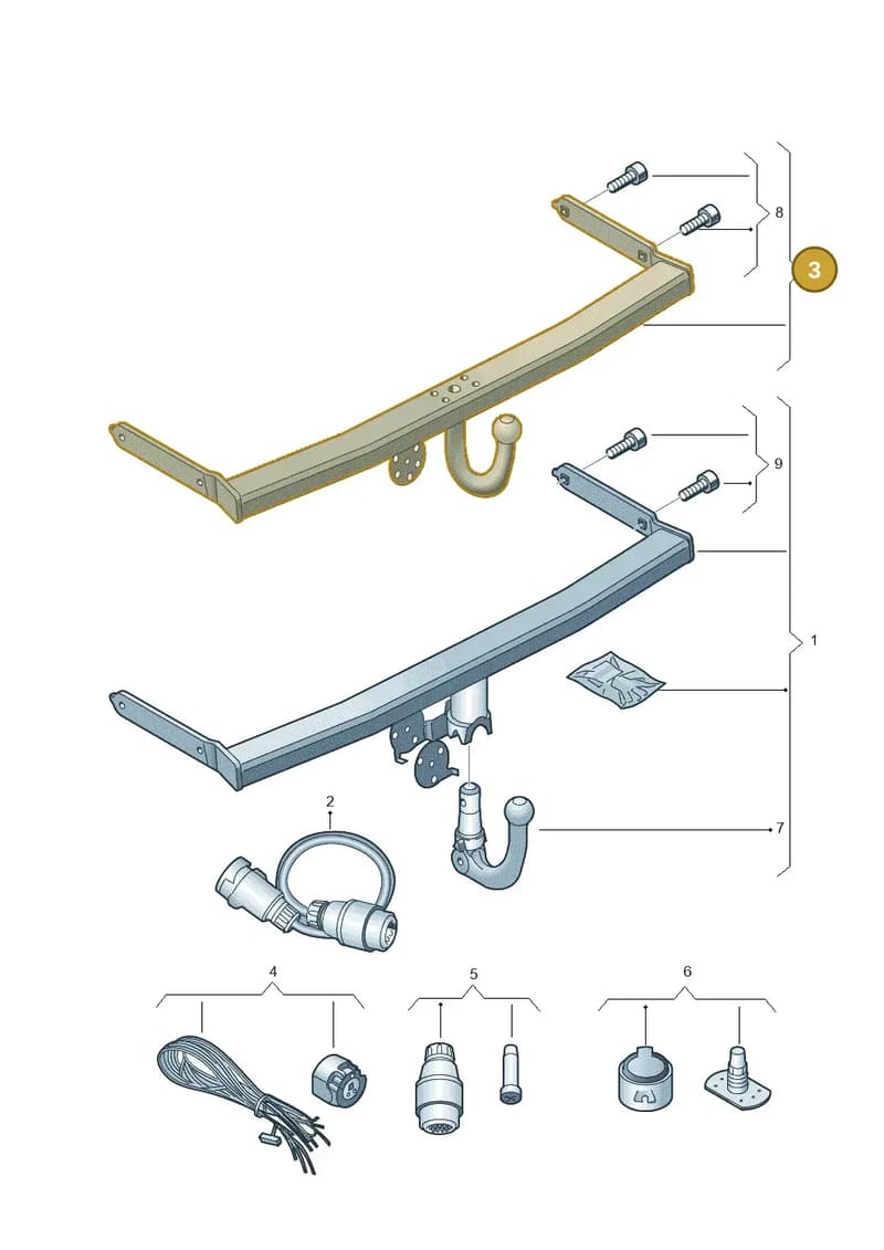 2K0092101D — Volkswagen Caddy Maxi Kombi (2010-2015) diagram 475071100, position 3