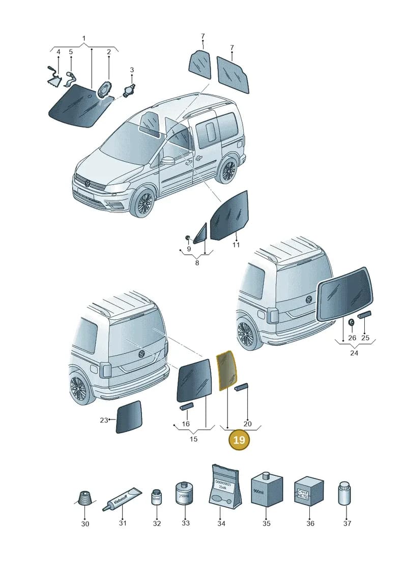 2K0845502RNVB — Volkswagen Caddy (2015-2020) diagram 866845000, position 19