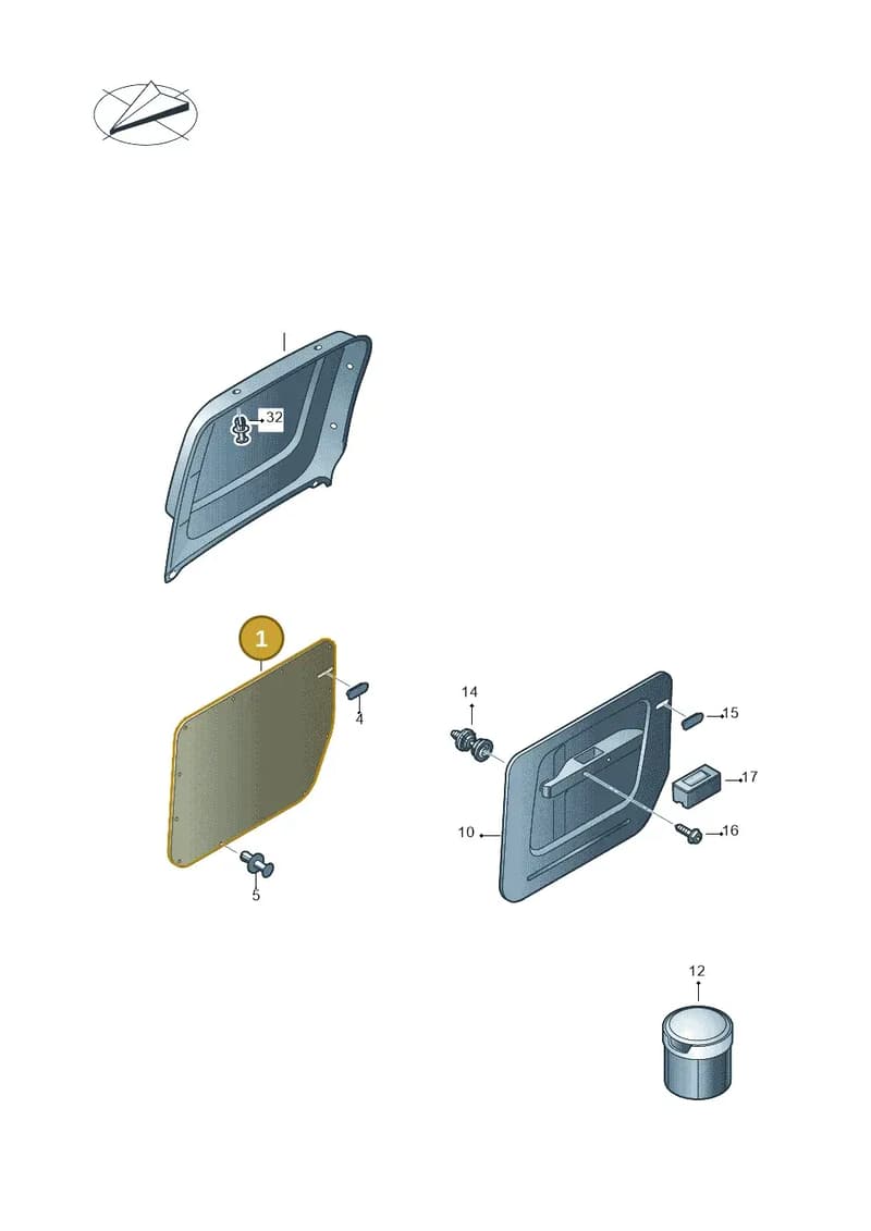 2K0867204DTZ6 — Volkswagen Caddy (2015-2020) diagram 443867200, position 1