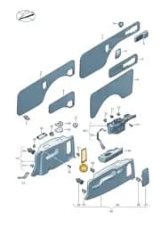 2K0867748A82V Volkswagen Cover for Tool Box (Titan Black 82V)