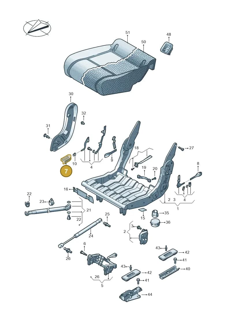 2K0883254E82V — Volkswagen Caddy (2015-2020) diagram 866883030, position 7