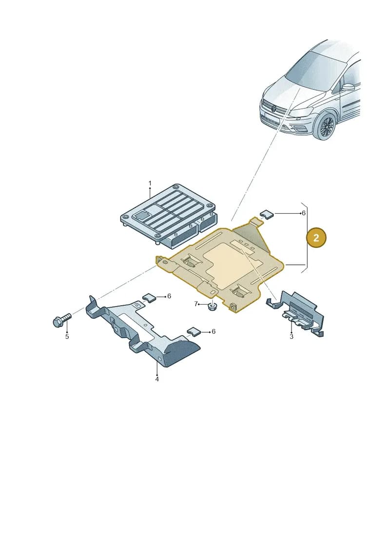 2K0906216 — Volkswagen Caddy (2015-2020) diagram 866906200, position 2
