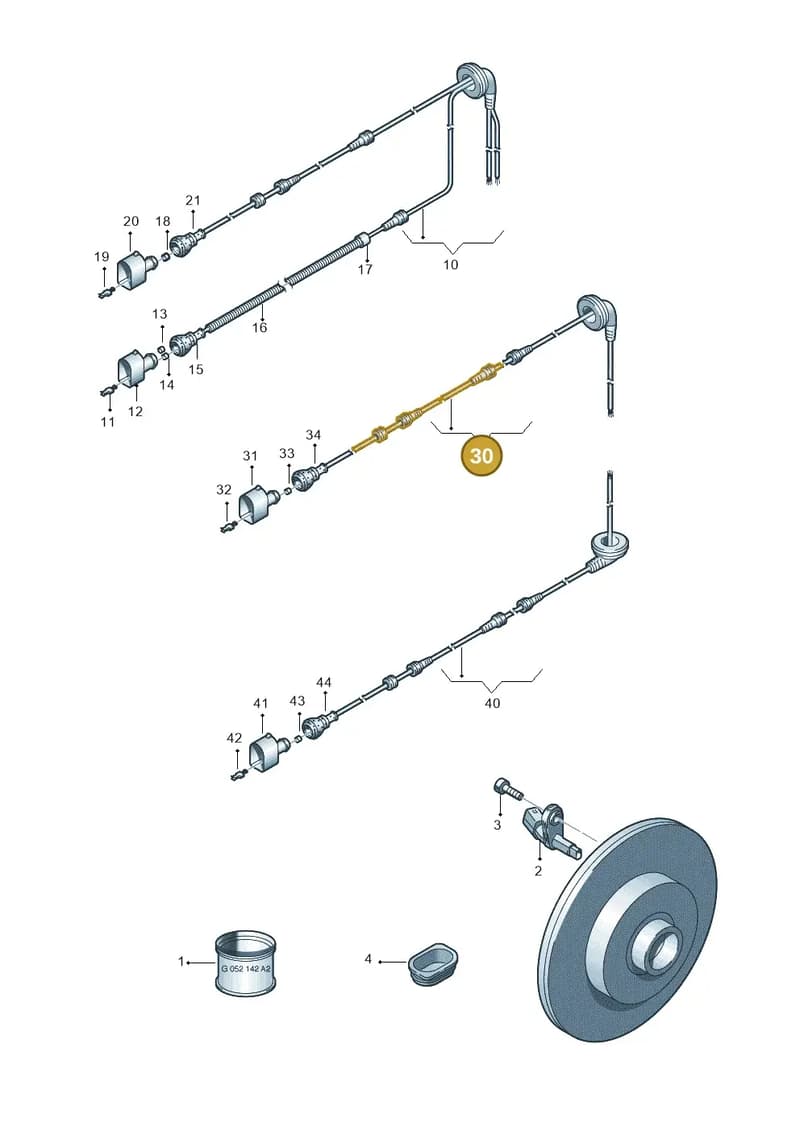 2K0927904K — Volkswagen Caddy panel van (2008-2010) diagram 409927010, position 30