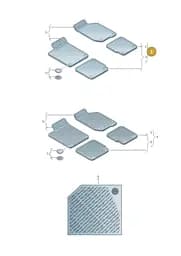 2K1061404WGK Volkswagen 1 Set Footmats, Textile (Satin Black WGK)