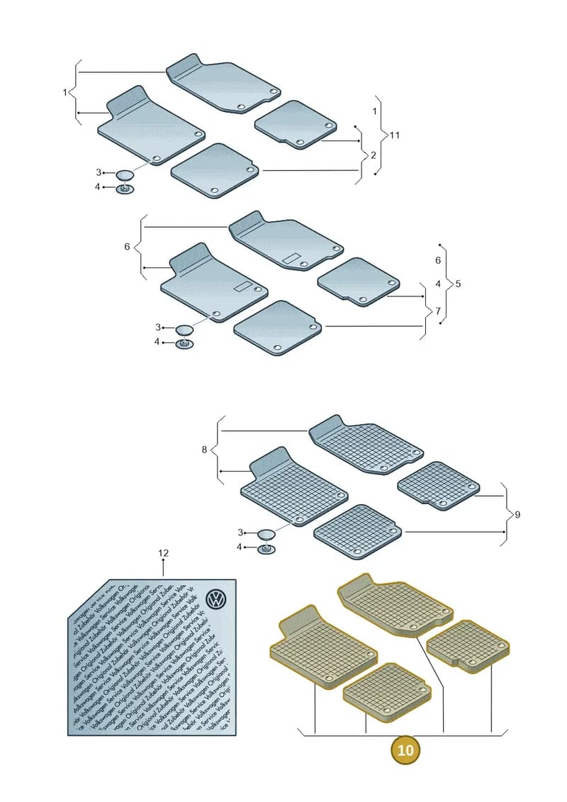 2K1061500B82V — Volkswagen Caddy Maxi Kombi (2010-2015) diagram 474061100, position 10