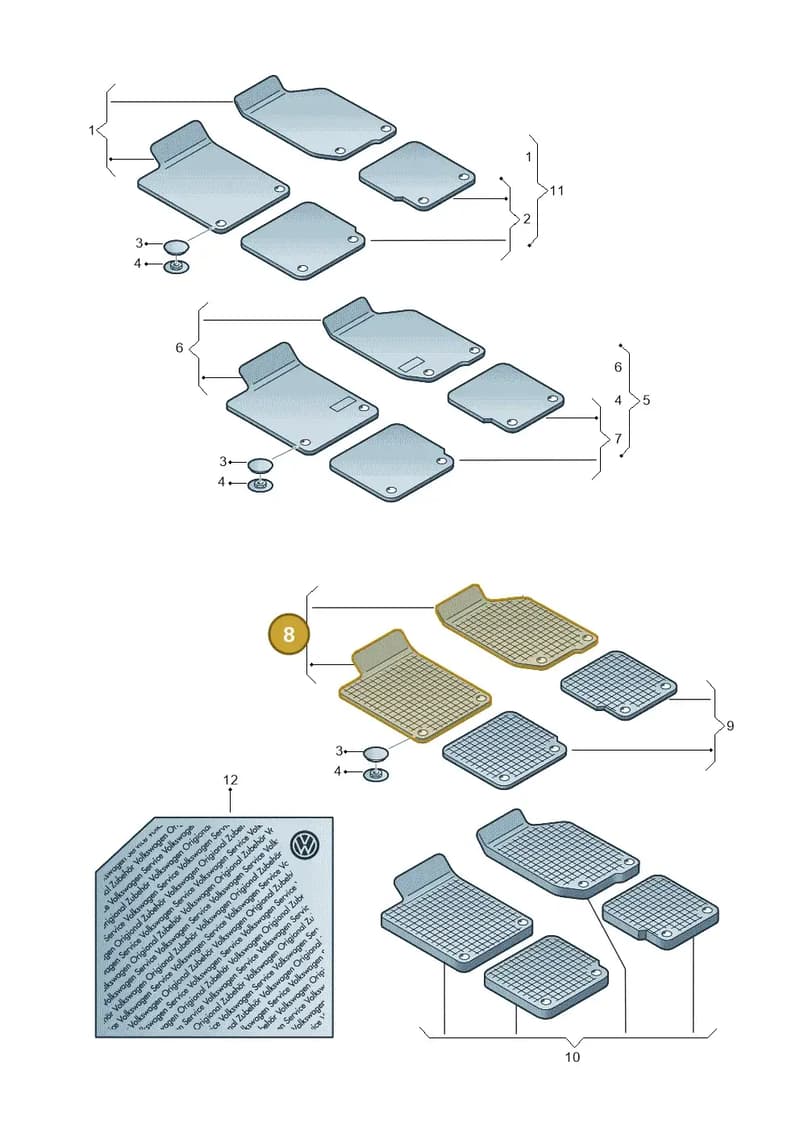2K1061521041 — Volkswagen Caddy Maxi Kombi (2010-2015) diagram 474061100, position 8