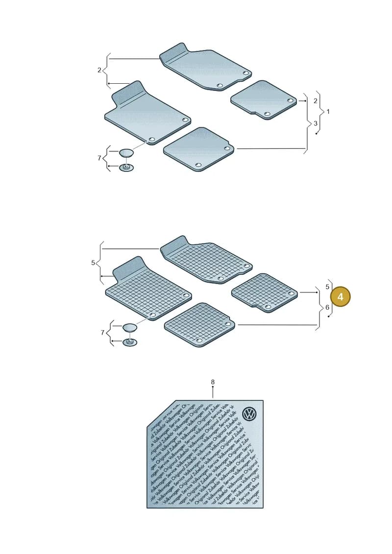 2K1061550041 — Volkswagen Caddy (2015-2020) diagram 894061010, position 4