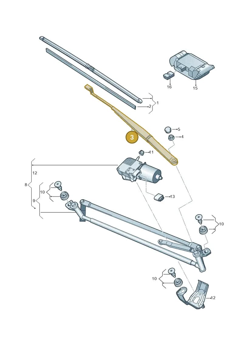 2K2955409B — Volkswagen Touran 2.0 (2010-2015) diagram 634955000, position 3