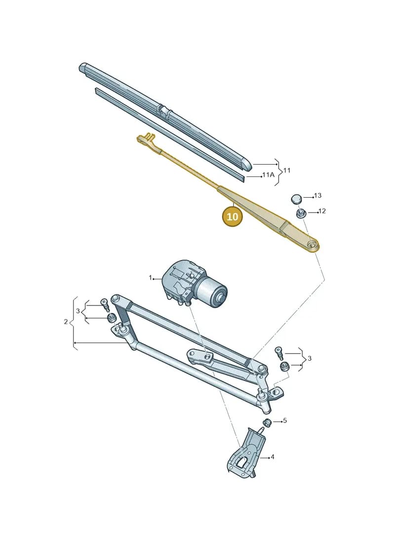 2K2955410B — Volkswagen Caddy panel van (2008-2010) diagram 443955000, position 10