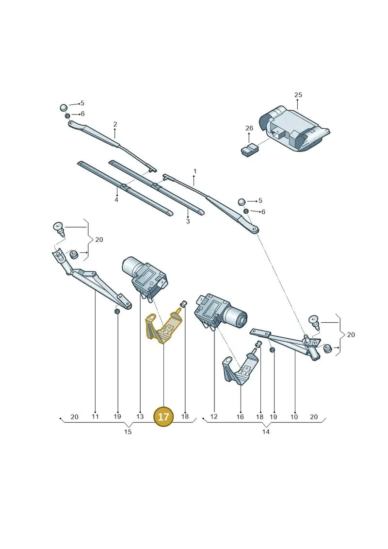 2K2955623 — Volkswagen TOURAN (SVW)       "CN"04> (2004-) diagram 409955010, position 17