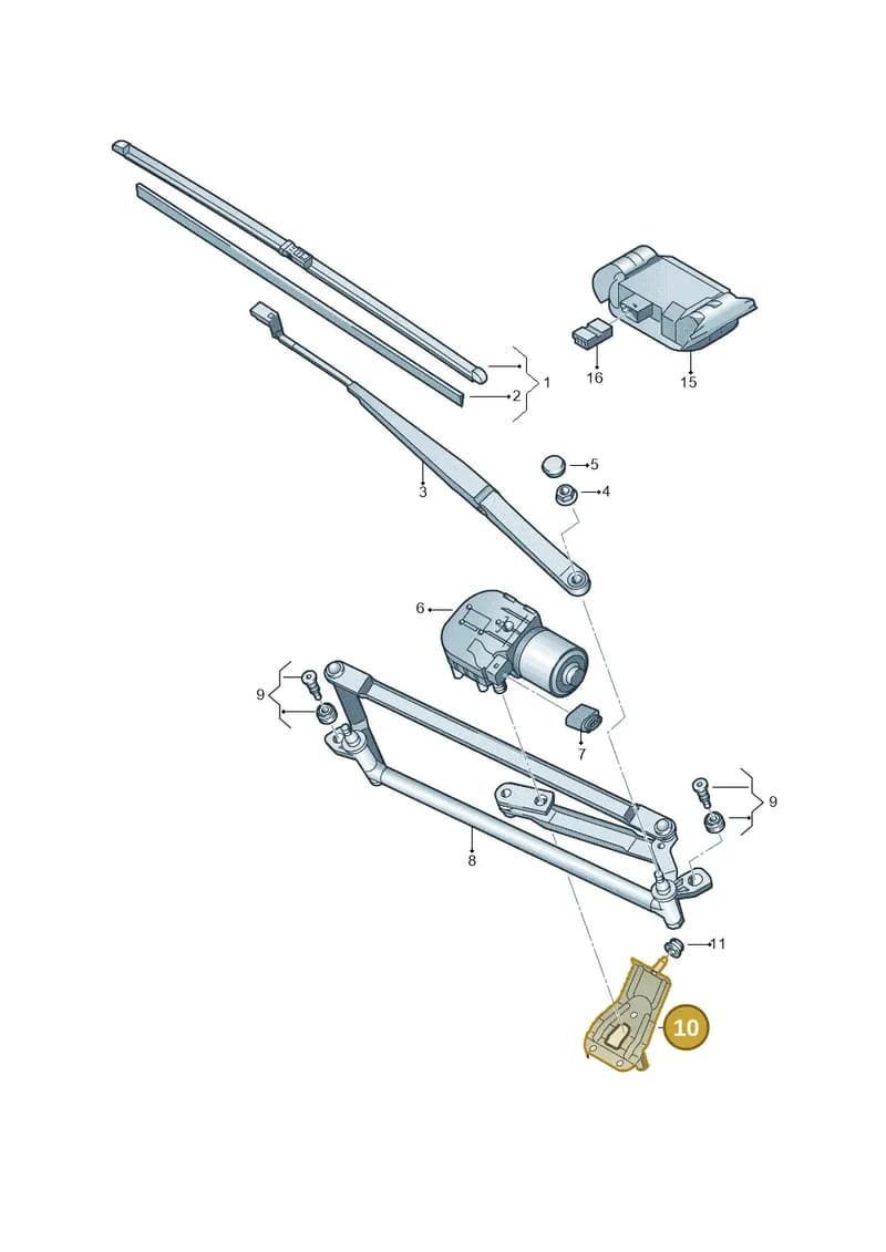2K2955623 — Volkswagen Touran 1.9 (2008-2010) diagram 712955000, position 10