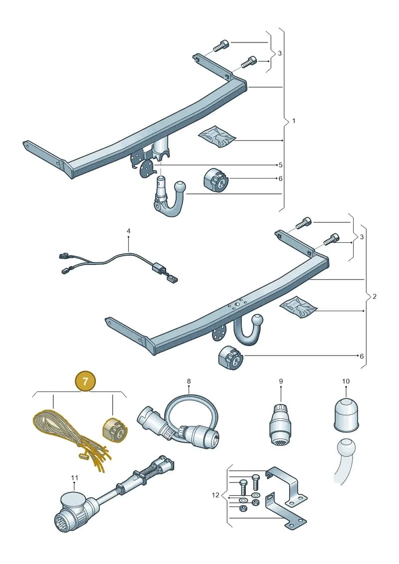 2K4055204A — Volkswagen Caddy (2015-2020) diagram 827071010, position 7