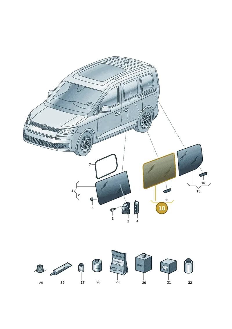 2K4845302FNVB — Volkswagen Caddy Maxi (2020-2025) diagram 2ka845010, position 10