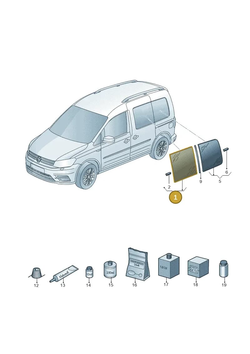 2K5845301FNVB — Volkswagen Caddy (2015-2020) diagram 866845200, position 1