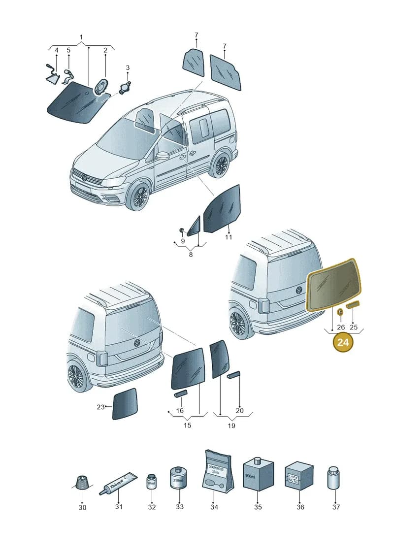 2K5845503GNVB — Volkswagen Caddy (2015-2020) diagram 866845000, position 24