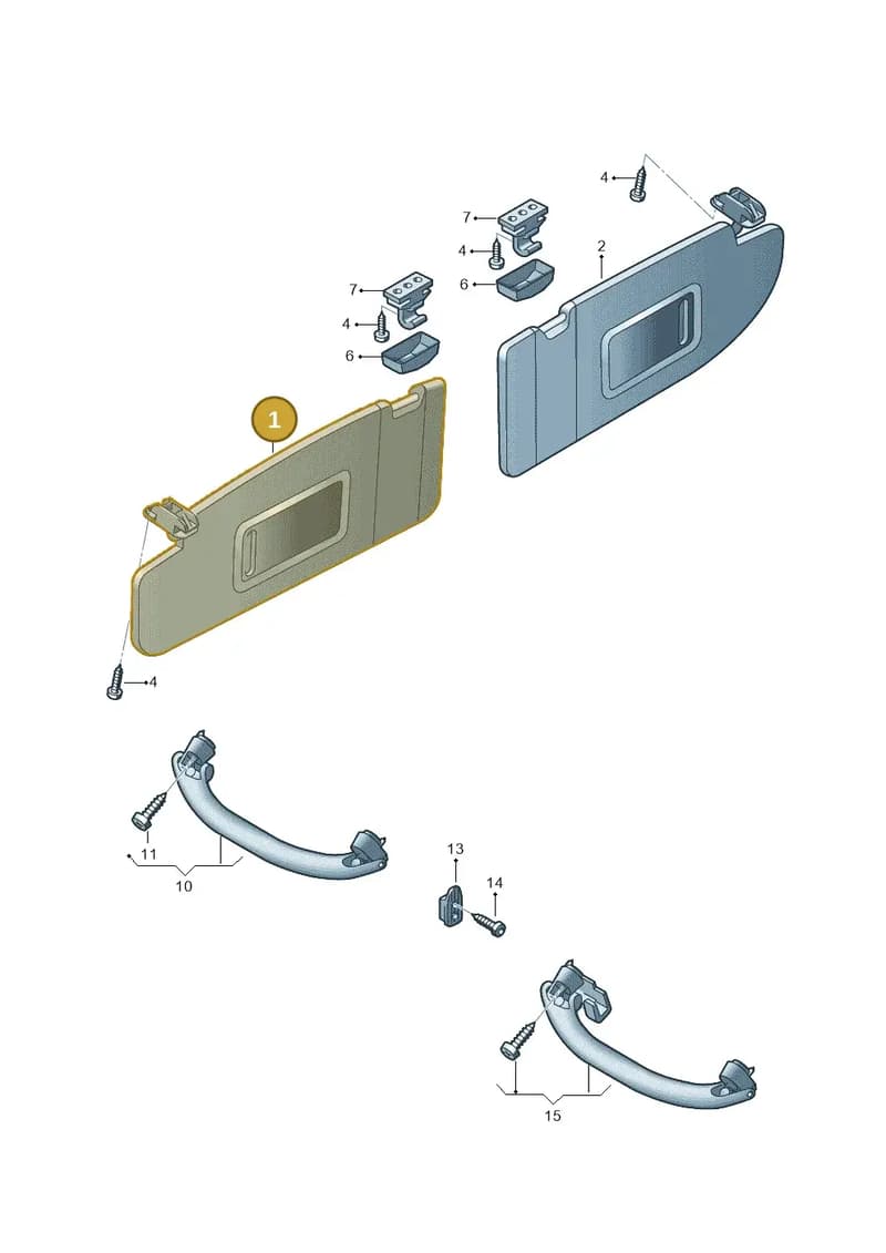 2K5857551A2F4 — Volkswagen Caddy (2015-2020) diagram 866857500, position 1