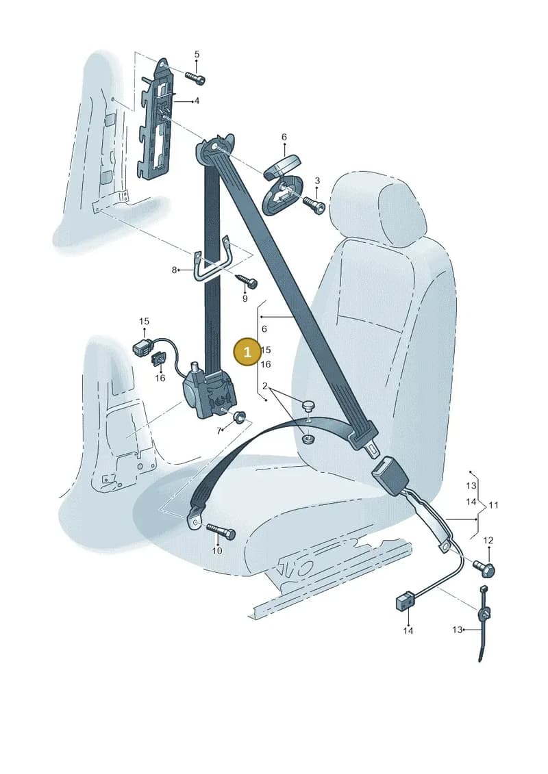 2K5857806CRYV — Volkswagen Caddy (2015-2020) diagram 443857600, position 1
