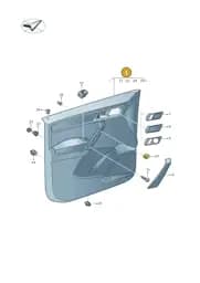 2K5867023BMDW Volkswagen Door Panel (Titan Black MDW)