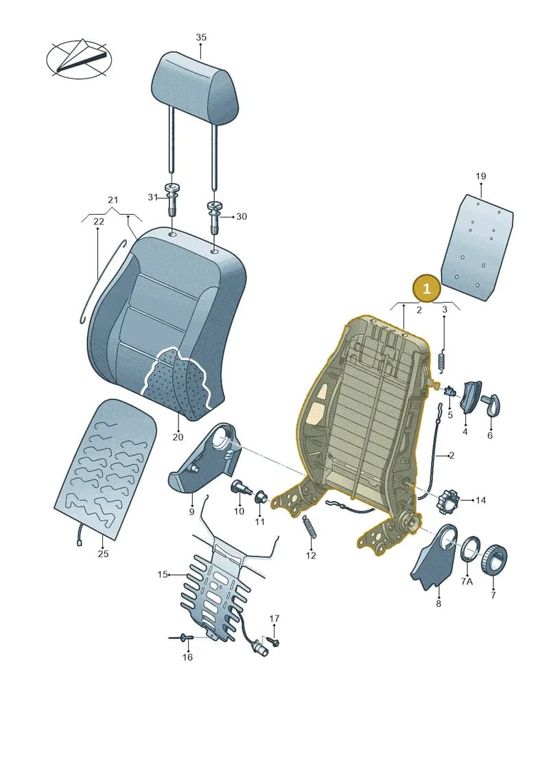 2K5881046A — Volkswagen Caddy (2015-2020) diagram 690881520, position 1