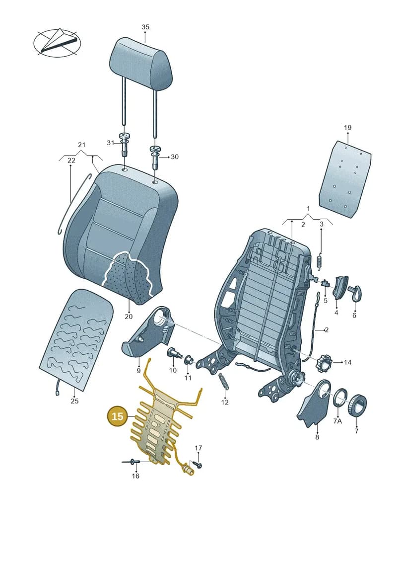 2K5881706 — Volkswagen Caddy (2015-2020) diagram 690881520, position 15