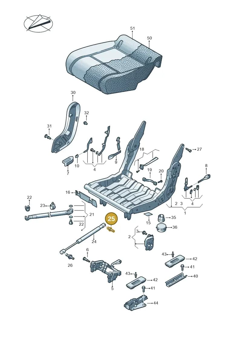 2K5883294 — Volkswagen Caddy Maxi Kombi (2010-2015) diagram 690883300, position 25