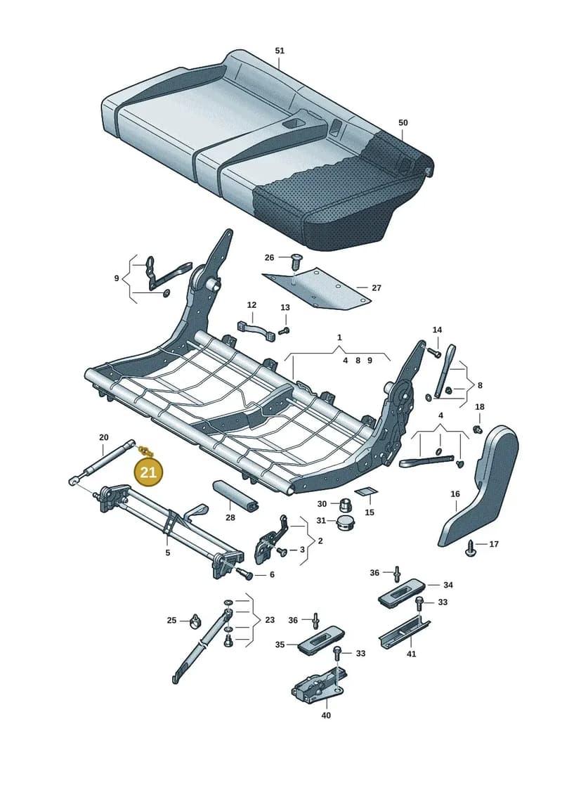 2K5883294A — Volkswagen Caddy Maxi (2020-2025) diagram 2ka883000, position 21