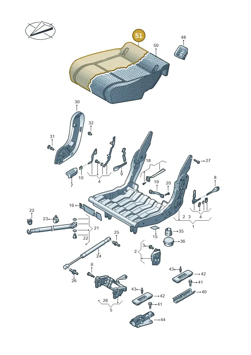 2K5883404CGHQZ — Volkswagen Caddy (2015-2020) diagram 866883030, position 51