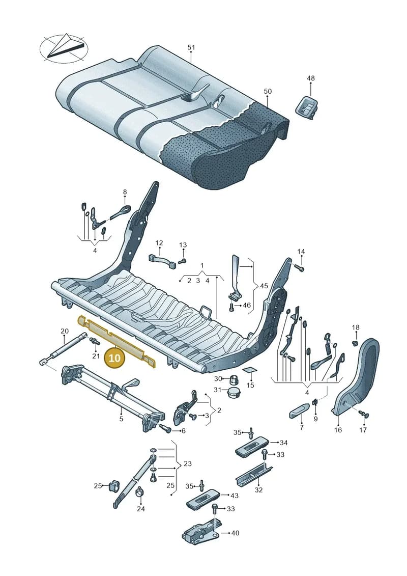 2K5883943A9B9 — Volkswagen Caddy (2015-2020) diagram 866883000, position 10