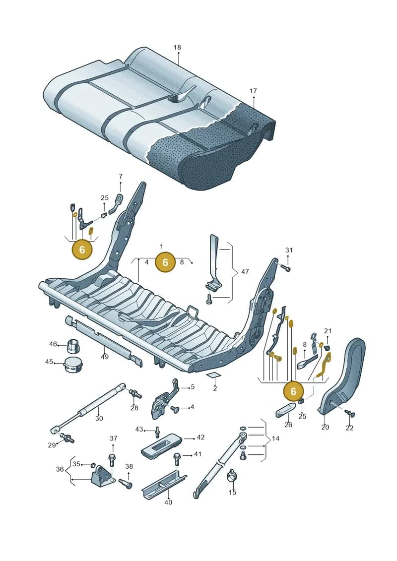 2K5898099 — Volkswagen Caddy panel van (2008-2010) diagram 443883200, position 6