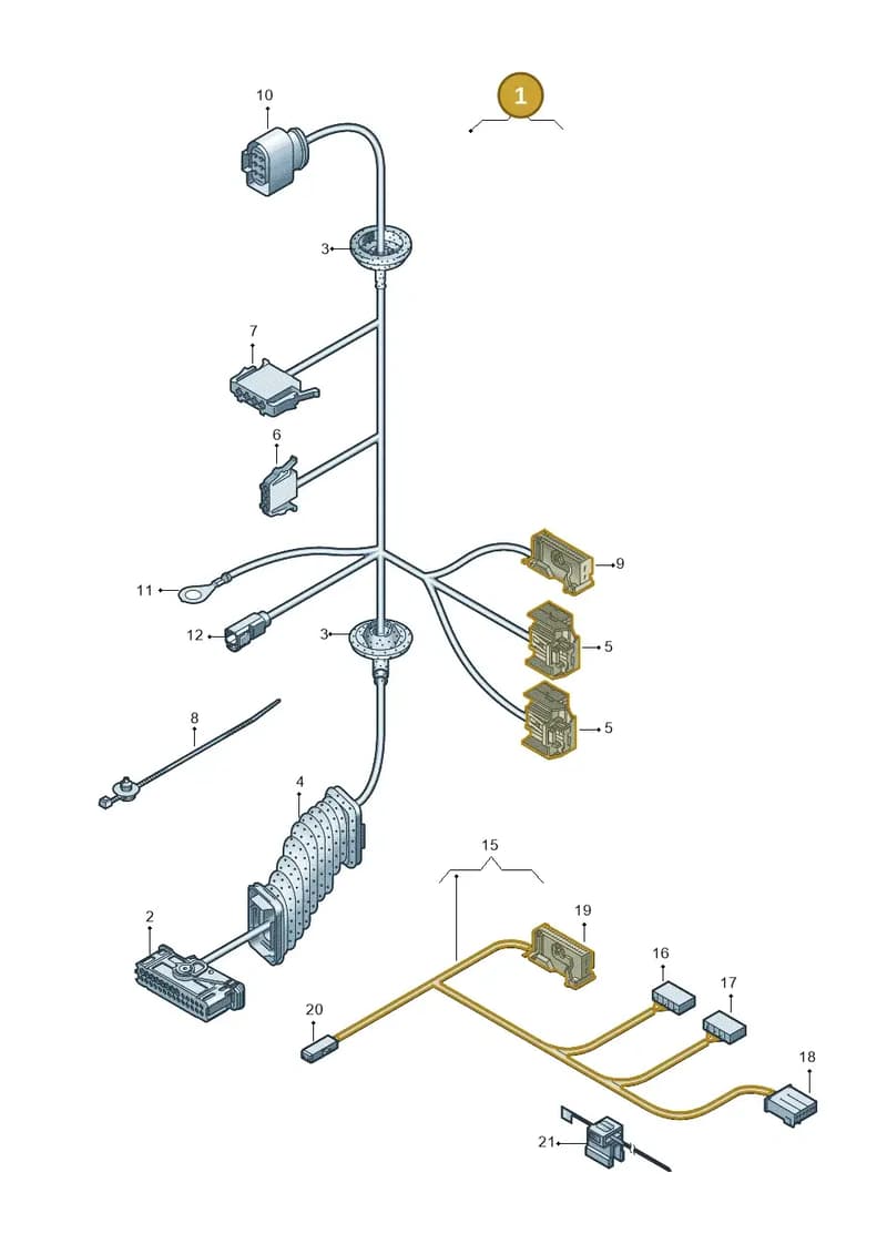 2K5971121CB — Volkswagen Caddy (2015-2020) diagram 690972300, position 1