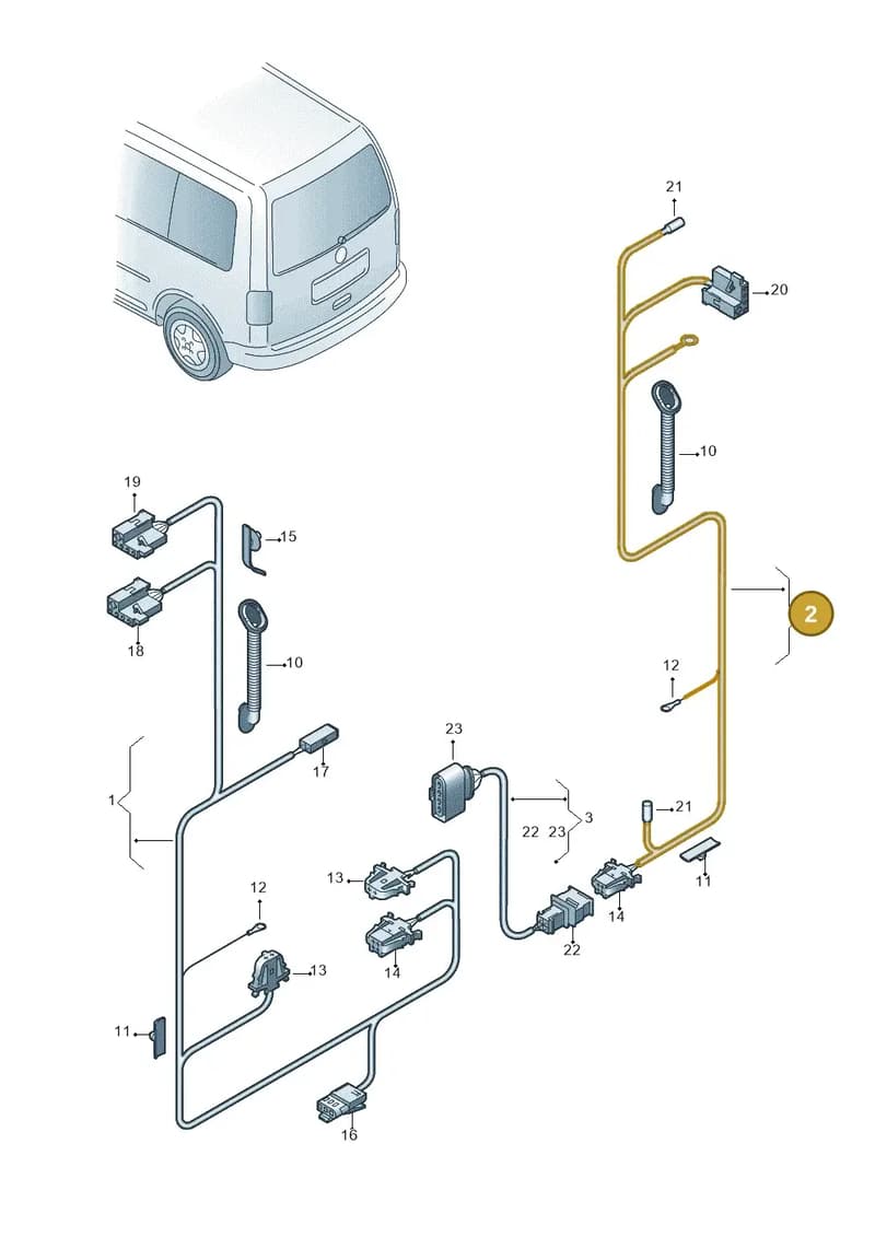 2K5971148B — Volkswagen Caddy (2015-2020) diagram 443972800, position 2