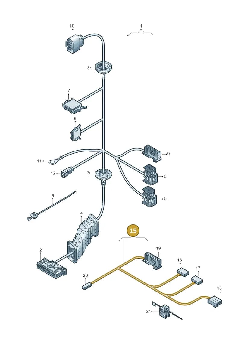 2K5971557E — Volkswagen Caddy (2015-2020) diagram 690972300, position 15