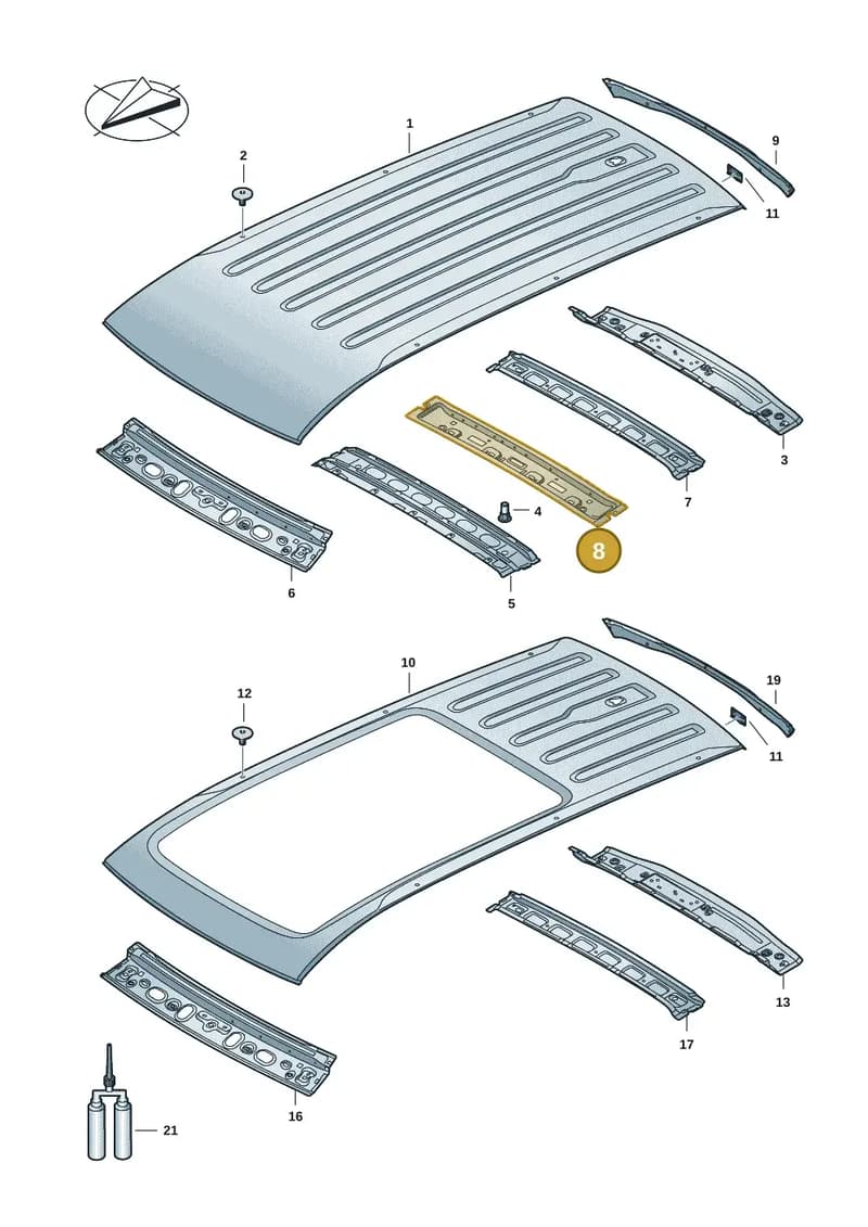 2K7817083 — Volkswagen Caddy Maxi (2020-2025) diagram 2ka817000, position 8
