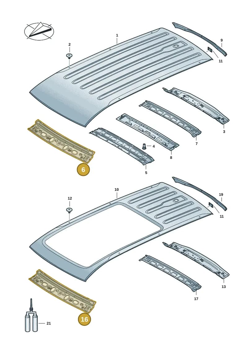 2K7817087A — Volkswagen Caddy Maxi (2020-2025) diagram 2ka817000, position 6+16
