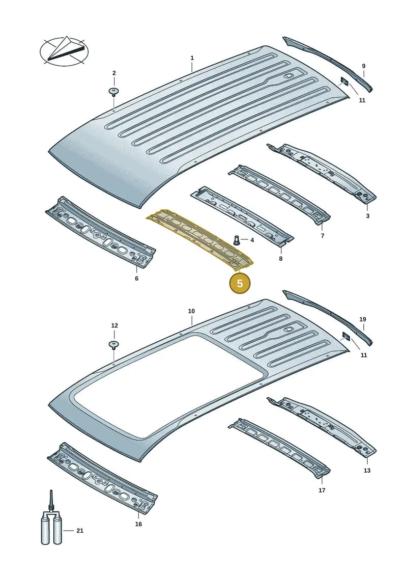 2K7817119 — Volkswagen Caddy Maxi (2020-2025) diagram 2ka817000, position 5