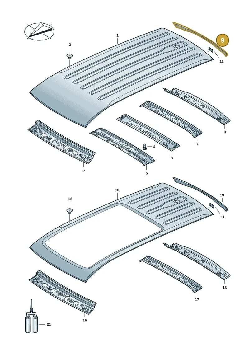 2K7817929D — Volkswagen Caddy Maxi (2020-2025) diagram 2ka817000, position 9