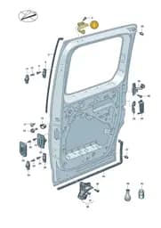 2K7843436D Volkswagen Roller Guide for Sliding Door