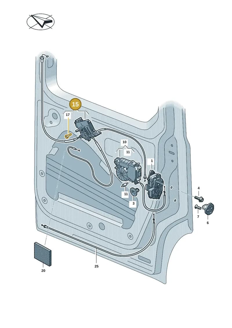 2K7843654J — Volkswagen Caddy Maxi (2020-2025) diagram 2ka843800, position 15