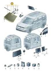 2K7845011TNVB Volkswagen Windscreen, Laminated Glass (Not Pretreated NVB)