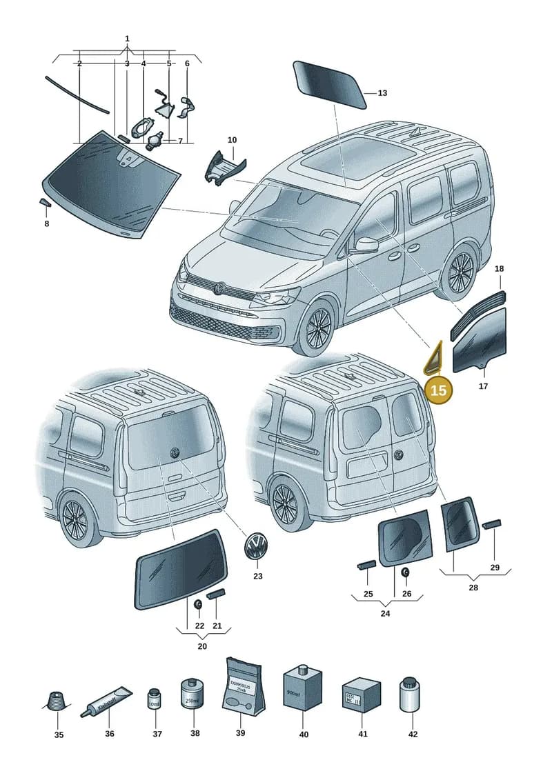 2K7845115ANVB — Volkswagen Caddy Maxi (2020-2025) diagram 2ka845000, position 15