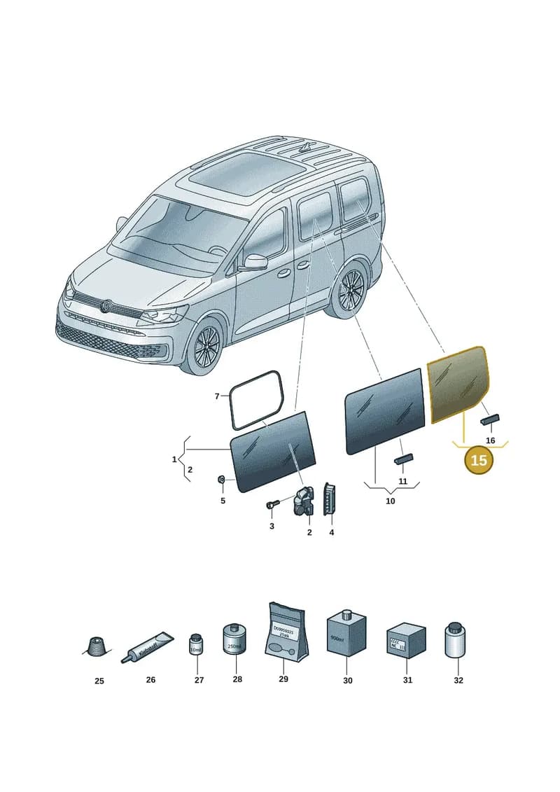 2K7845412HNVB — Volkswagen Caddy Maxi (2020-2025) diagram 2ka845010, position 15