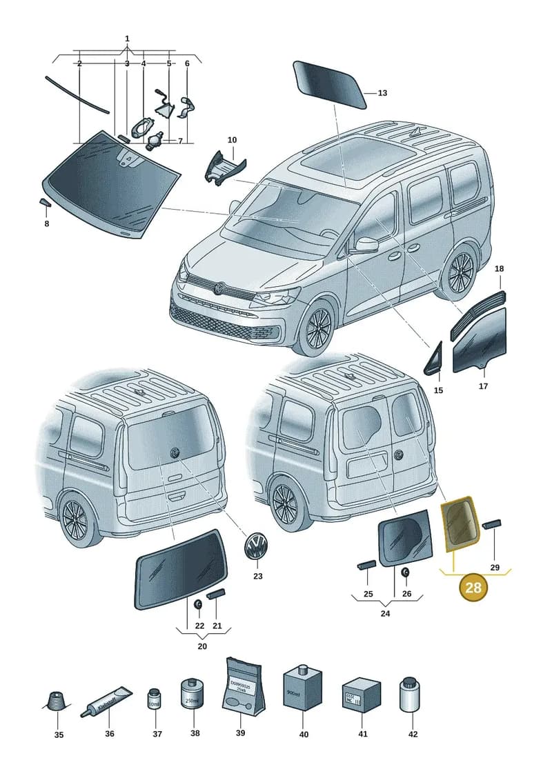 2K7845502BNVB — Volkswagen Caddy Maxi (2020-2025) diagram 2ka845000, position 28