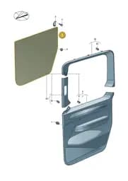2K7867204AY20 Volkswagen Sliding Door Trim (Pearl Grey Y20)
