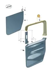 2K7867455DY20 Volkswagen Sliding Door Trim (Pearl Grey Y20)